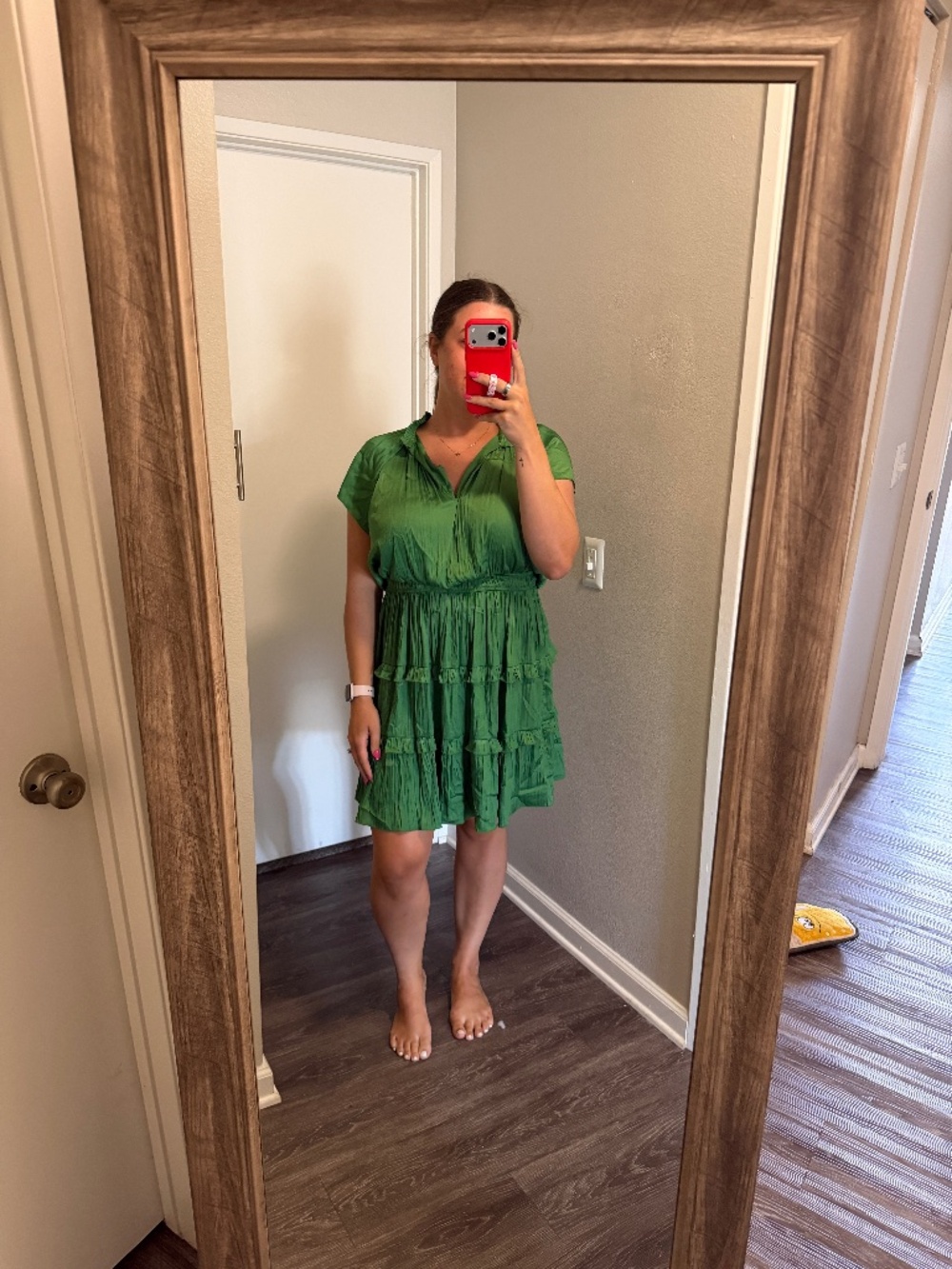 Mini Green Silky Like Dress